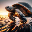 © eleu - Turtle Trot Close up of a turtle's legs in motion slow shutter s