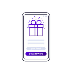 Wall Mural - rewards mobile app design on white