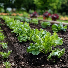 vegetables growing in a backyard garden