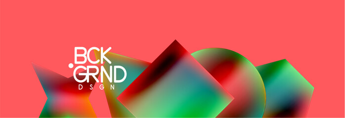 Poster - Fluid color geometric shapes abstract background. Vector Illustration For Wallpaper, Banner, Background, Card, Book Illustration, landing page