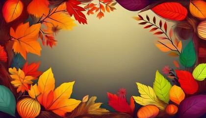 colorful autumnal frame