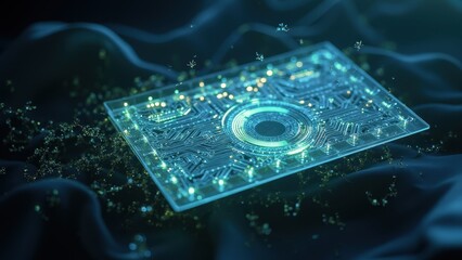 Poster - Advanced Photonic Chip Design Concept Illustration