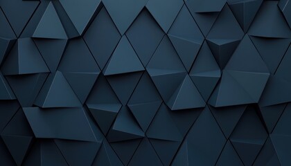 abstract geometric pattern of dark blue triangles.