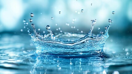 Poster - A large splash of water is captured in a photo