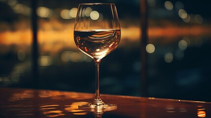 Wineglass Reflections: Unveiling the Solitude in a Mirror    