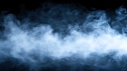 Wall Mural - a swirling cloud of blue smoke fills the frame, creating a dynamic one-color background that evokes 