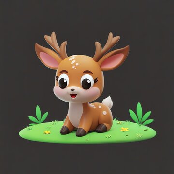 Cute Cartoon Deer