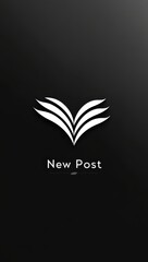 Wall Mural - Elegant logo design with stylized leaf icon and 