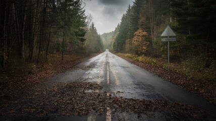 road in the woods