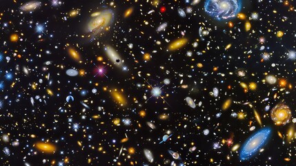 Wall Mural - vibrant night sky a stunning view of lush star fields, colorful galaxies, and distant planets