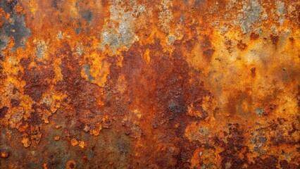 Rusty metal surface with corrosion texture and black paint