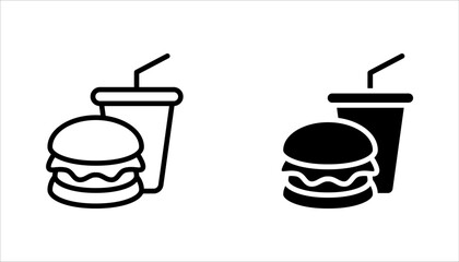 Wall Mural - Burger icon set. cheese burger Symbol. vector illustration on white background