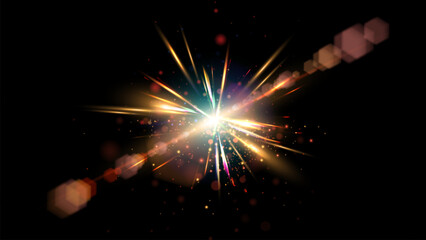 Wall Mural - vector transparent sunlight special lens flare light effect. stock royalty free vector illustration.
