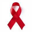 © Dariya - cancer awareness, red ribbon isolated on white background
