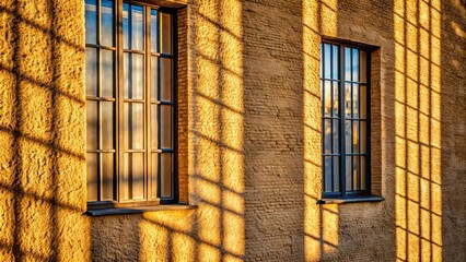 Wall Mural - Shadow of windows reflecting on the wall background creating a mesmerizing macro shot