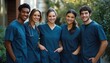 © Thanaseth - Group of diverse medical student nurses in training at college, showcasing teamwork and collaboration in a healthcare education setting