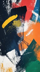 Wall Mural - Vibrant abstract art featuring bold colors and dynamic brush strokes, perfect for modern decor and creative inspiration.