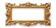 © suchetpong - Ornate gold frame on white background with copy space minimalist