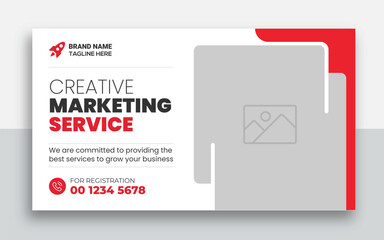 Wall Mural - Business youtube thumbnail and web banner template design