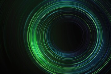 Poster - A close-up view of a unique circular design featuring a green and black pattern