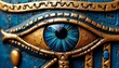 © Igor - Ancient Egyptian eye of Horus artifact with intricate details and vibrant blue eye