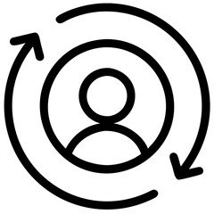 Poster - Retargeting icon with user for business and marketing strategies