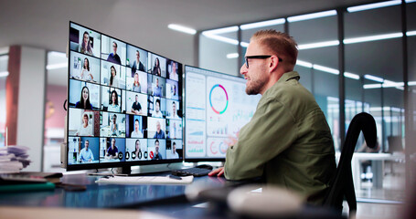 Poster - Virtual Video Conference Call Meeting