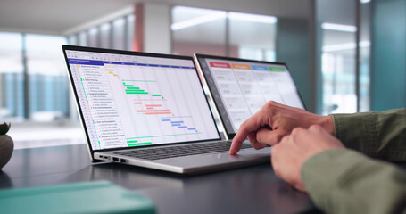 Poster - Business Schedule Calendar And Agenda Gantt