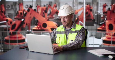 Poster - Automobile Car Production Engineer Working