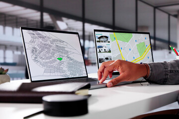 Poster - Cadastre City Building Survey Map