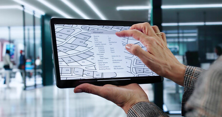 Poster - Cadastre City Building Survey Map