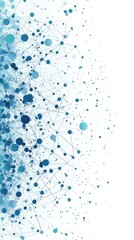 Poster - Abstract design featuring blue and white geometric shapes on a white background, creating a modern and dynamic pattern
