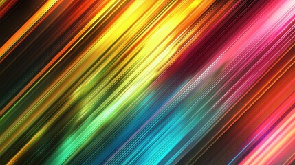 Poster - A digital pattern of glowing lines in various colors, creating a dynamic and futuristic look perfect for technology themes.