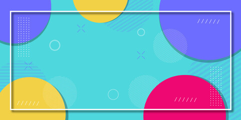 Sticker - Abstract colorful geometric background. Blue elements with gradient. Dynamic shapes composition.