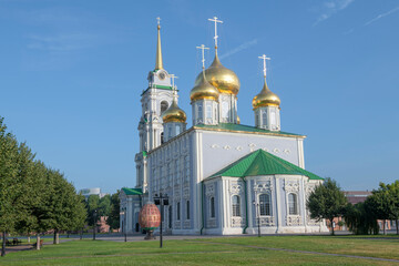 Wall Mural - Cathedral of the Assumption of the Blessed Virgin Mary in the Tula Kremlin on a sunny July morning