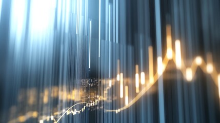 Poster - Abstract Financial Data Visualization Concept