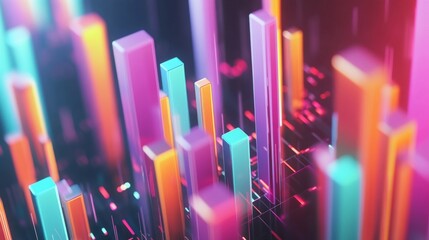 Poster - Vibrant Abstract Data Visualization Background