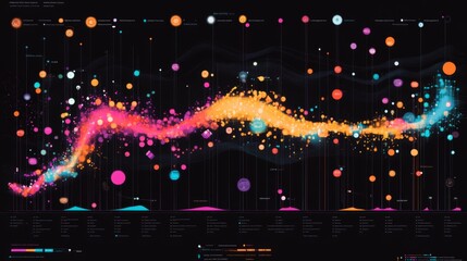 Poster - colorful data visualization abstract design