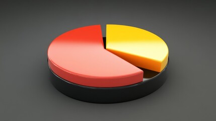 Poster - colorful pie chart on dark background