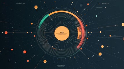 Poster - abstract data visualization with circular design elements