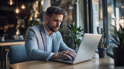Poster - laptop software update: business updates software for better performance, security or new features.