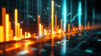 Poster - dynamic financial data visualization in abstract design