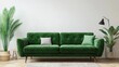 © basketman23 - Cozy Green Sofa in a Modern Living Room Setting