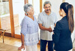 © TamJam/peopleimages.com - Financial advisor, handshake and senior couple in home with smile, welcome and introduction for meeting. Man, women and shaking hands with consultant for agreement, deal or wealth plan in retirement