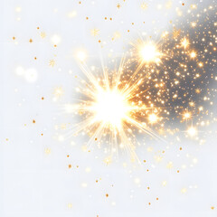 Poster - Shining stars isolated on a transparent white background PNG