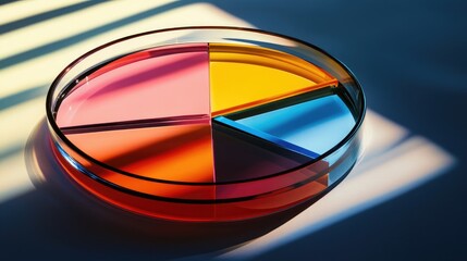 Poster - Colorful Circular Shapes in a Glass Dish