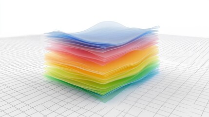 Poster - Colorful Transparent Sheets Stacked Together