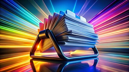 Aufkleber - Colorful Rolodex Cards Vector Collection for Dynamic Business Concepts