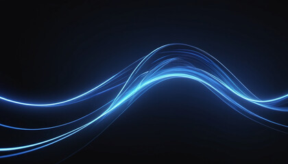 Ai generated blue digital waves