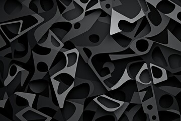 Poster - Elegant black and white map design with geometric shapes emphasizing professionalism and precision